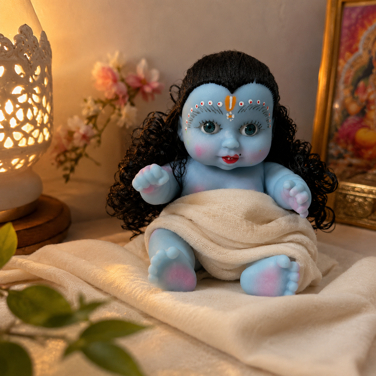 Premium Bala Krishna Kanha Ji Silicone Idol – Small | White