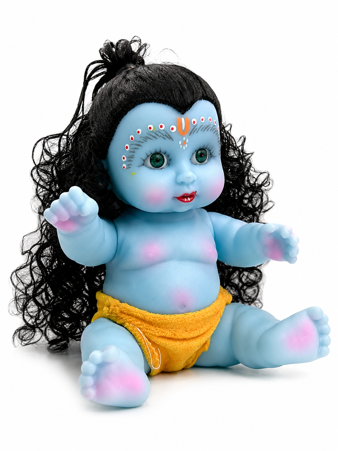 Premium Bala Krishna Kanha Ji Silicone Idol – Small | Yellow| - Image 6