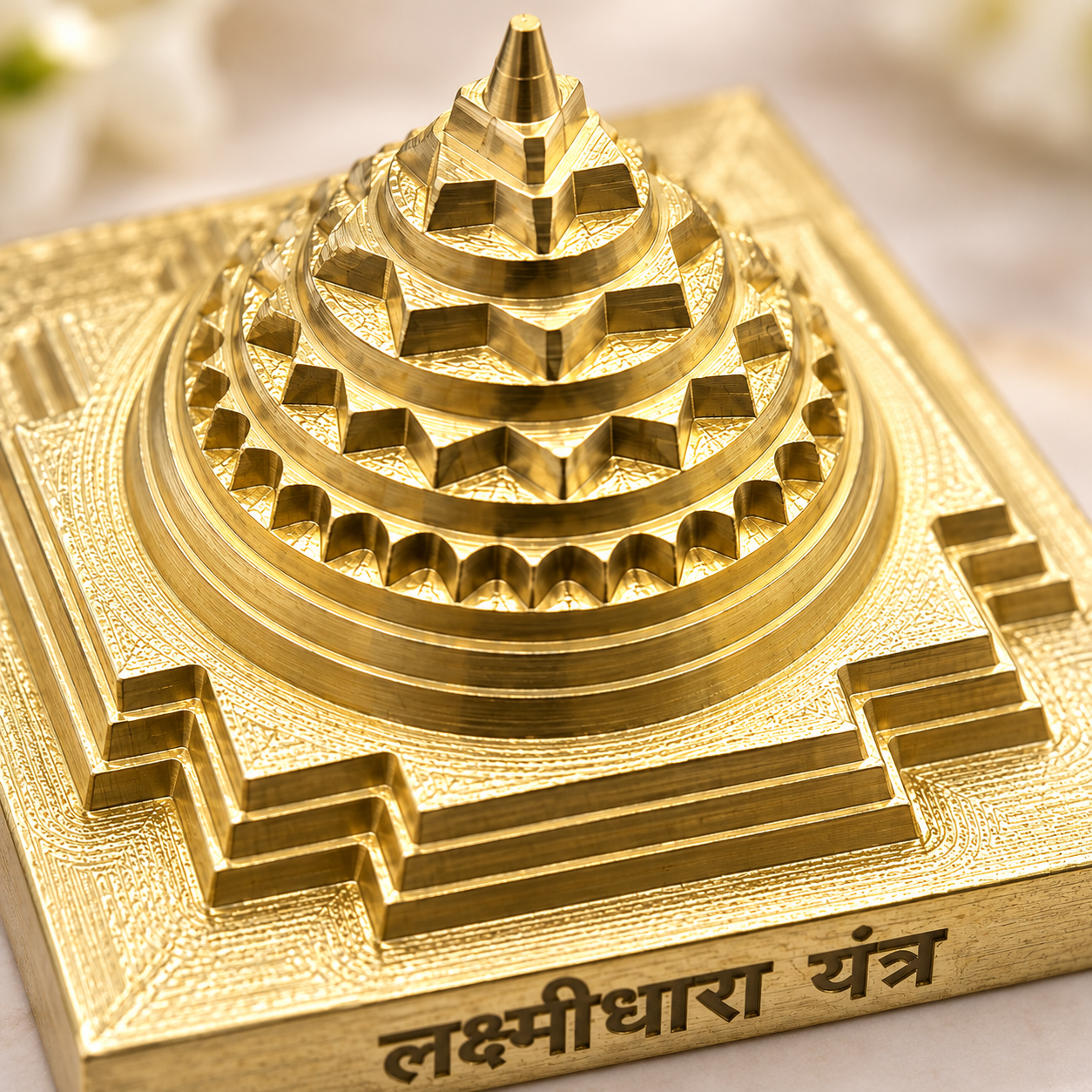 Shri Kuber Yantra in Ashtadhatu | 4 x 4 cm Traditional Kuber Yantra with Raised Sacred Geometry | 3 cm Height | Premium Spiritual Puja Yantra for Home, Office & Temple - Image 2