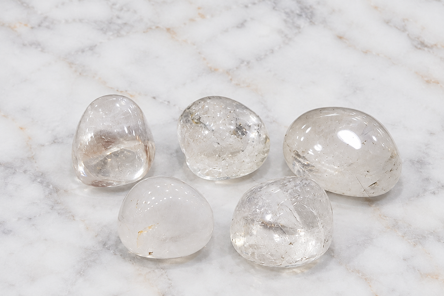 Natural Clear Quartz Stone 5 Piece Set – 60g | Polished Clear Quartz Crystals for Meditation, Spiritual Décor, Crystal Collection & Gifting - Image 4