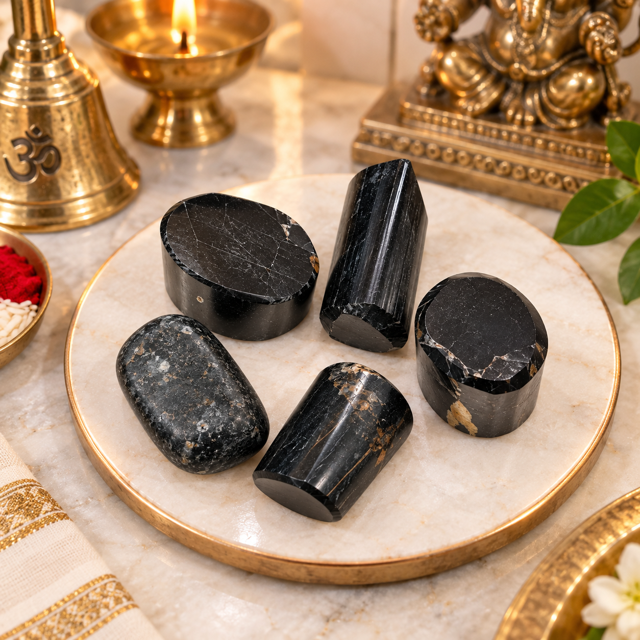 Black Tourmaline Stone – Set of 5 Natural Polished Pieces | 70 gm - Image 7