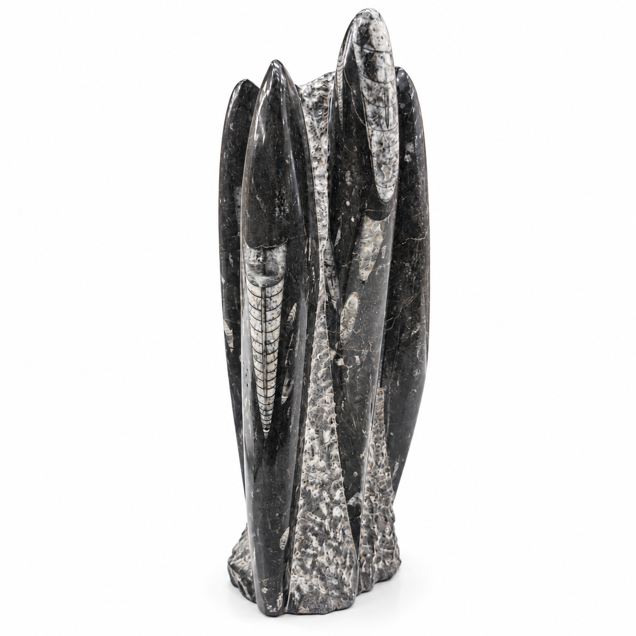 Original Kuber Stone Tower – Natural Orthoceras Fossil Stone for Spiritual Décor, Home Temple & Office Display (Copy) (Copy) (Copy) - Image 2